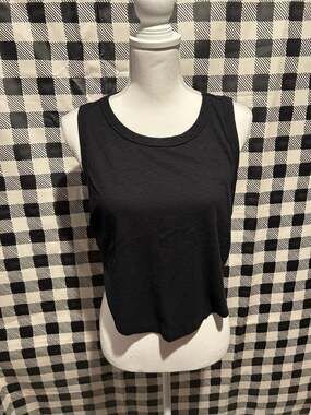 JoyLab Women's Ribbed Muscle Tank Top Black Size L